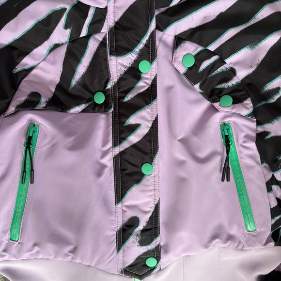 ASOS 4505 Ski Suit One Piece Snowsuit Purple Retro Stirrup Women’s US 8 - Picture 6 of 15